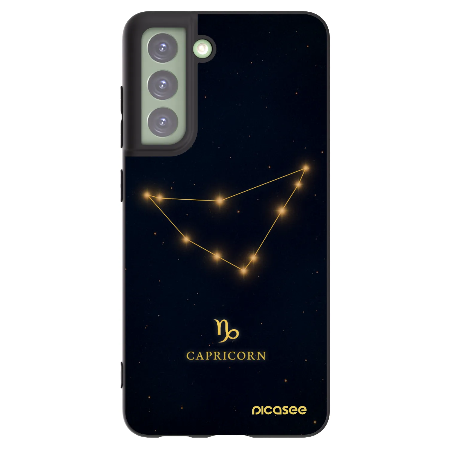 Picasee fekete szilikon tok az alábbi mobiltelefonokra Samsung Galaxy S21 FE 5G - CAPRICORN