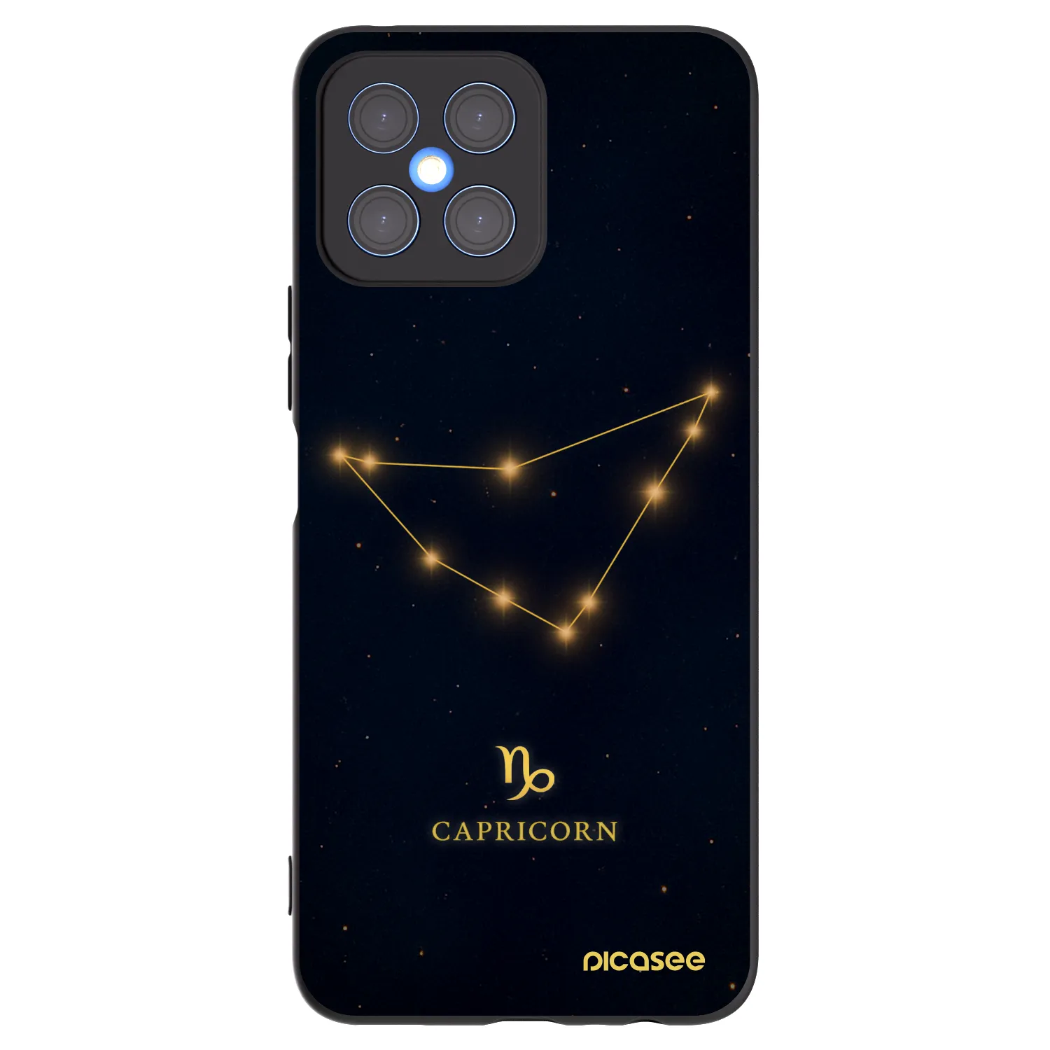 Picasee fekete szilikon tok az alábbi mobiltelefonokra Honor X8 4G - CAPRICORN