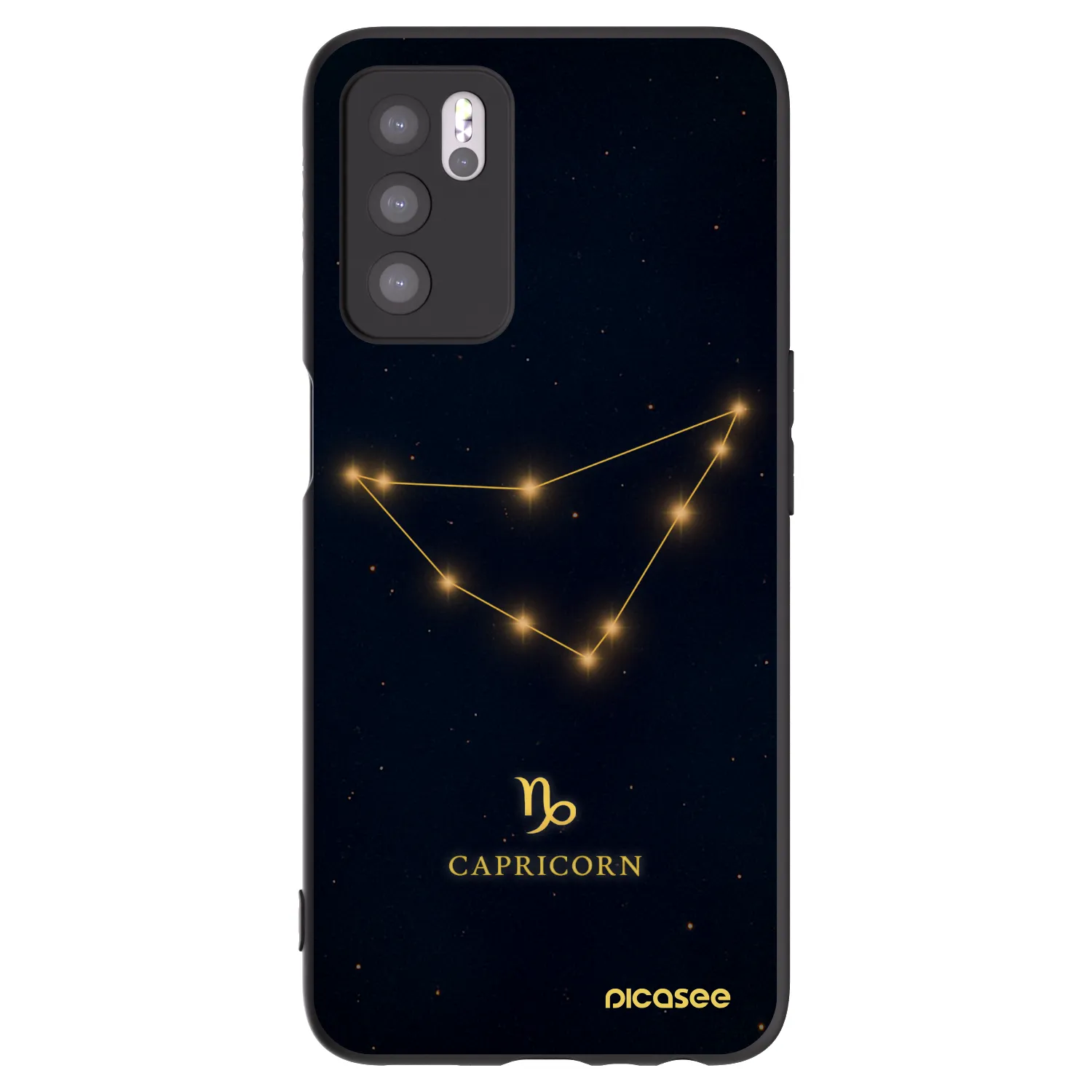 Picasee fekete szilikon tok az alábbi mobiltelefonokra OPPO A16s - CAPRICORN