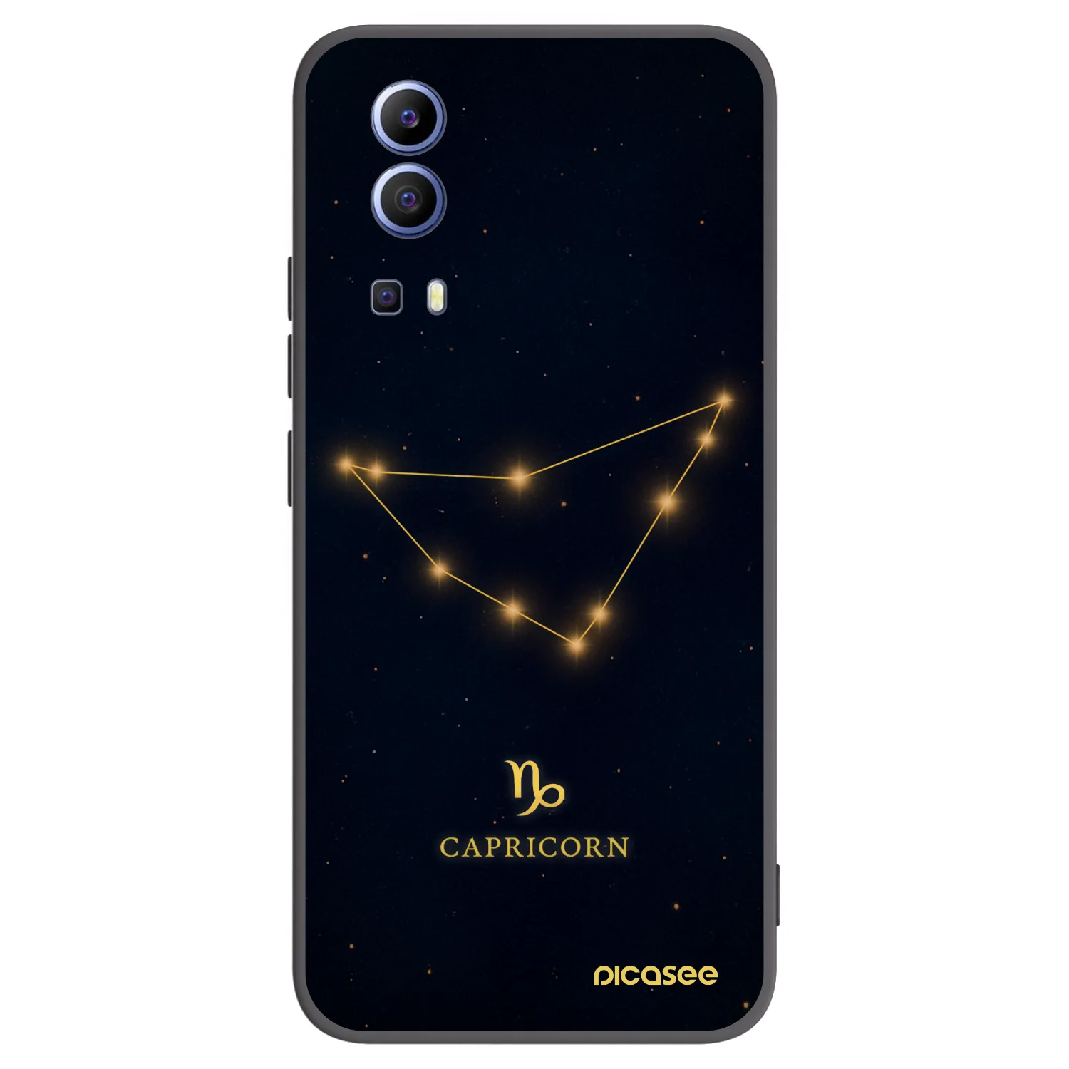 Picasee fekete szilikon tok az alábbi mobiltelefonokra Vivo Y52 5G - CAPRICORN