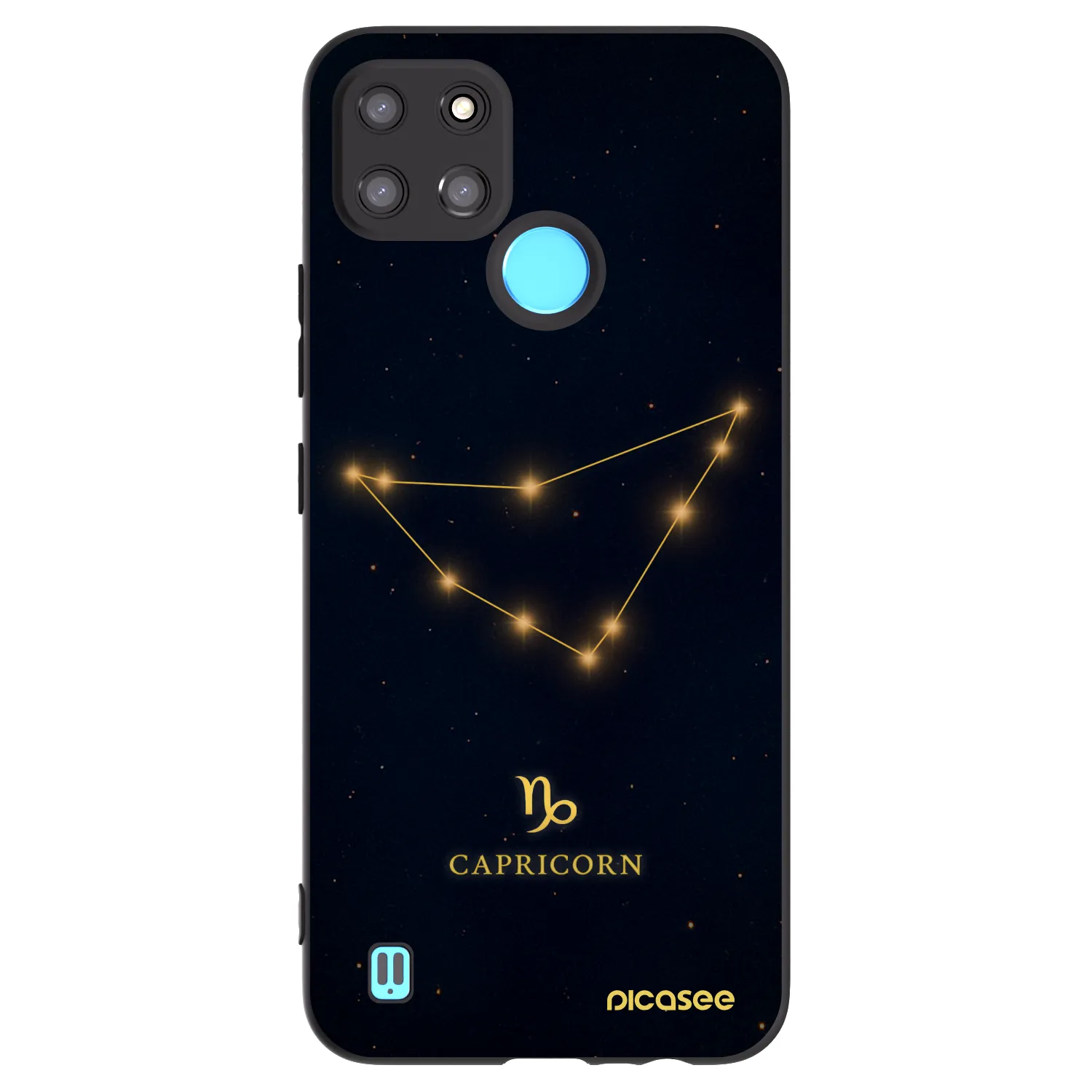 Picasee fekete szilikon tok az alábbi mobiltelefonokra Realme C21Y - CAPRICORN