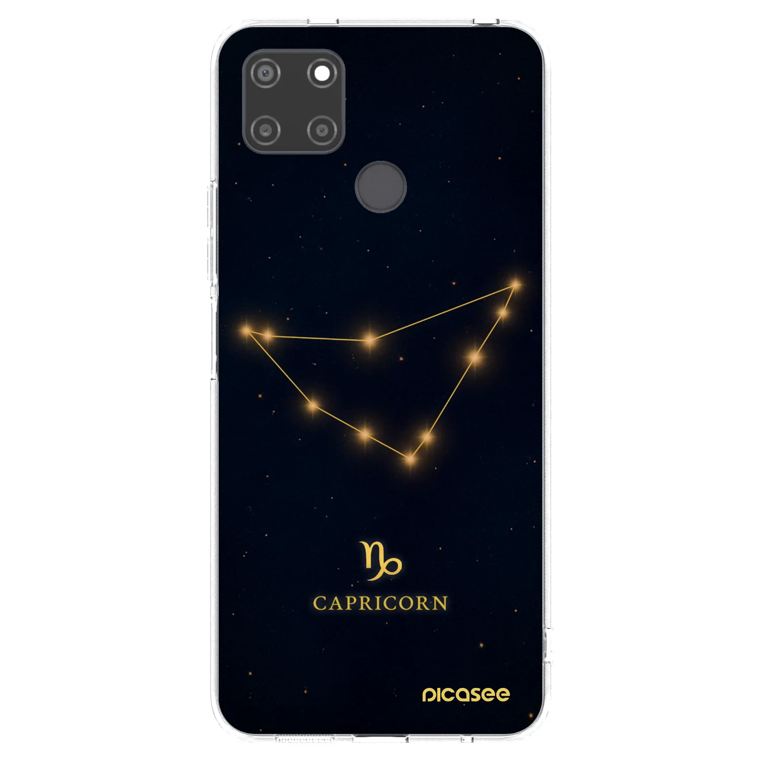 Picasee átlátszó szilikon tok az alábbi mobiltelefonokra Realme C21Y - CAPRICORN