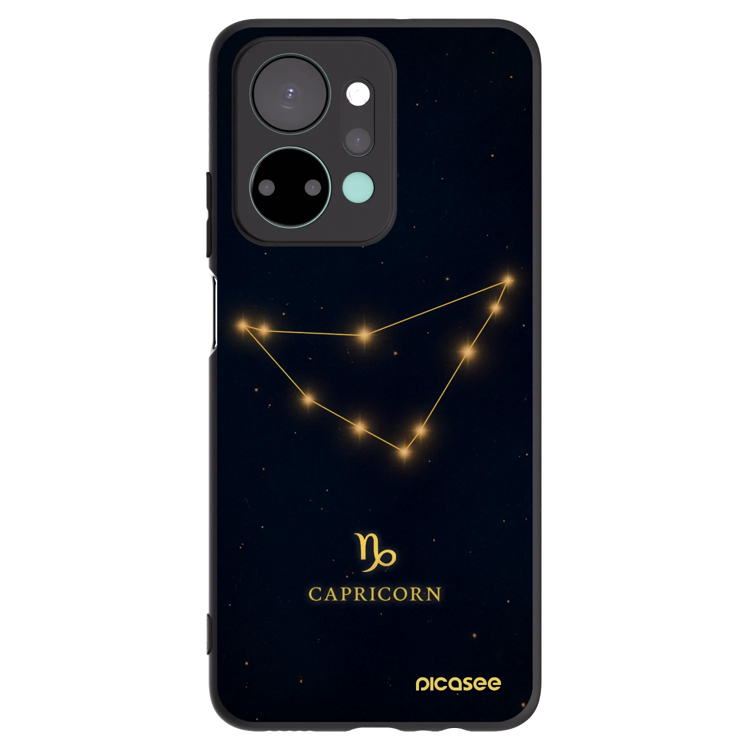 Picasee fekete szilikon tok az alábbi mobiltelefonokra Honor X7a - CAPRICORN