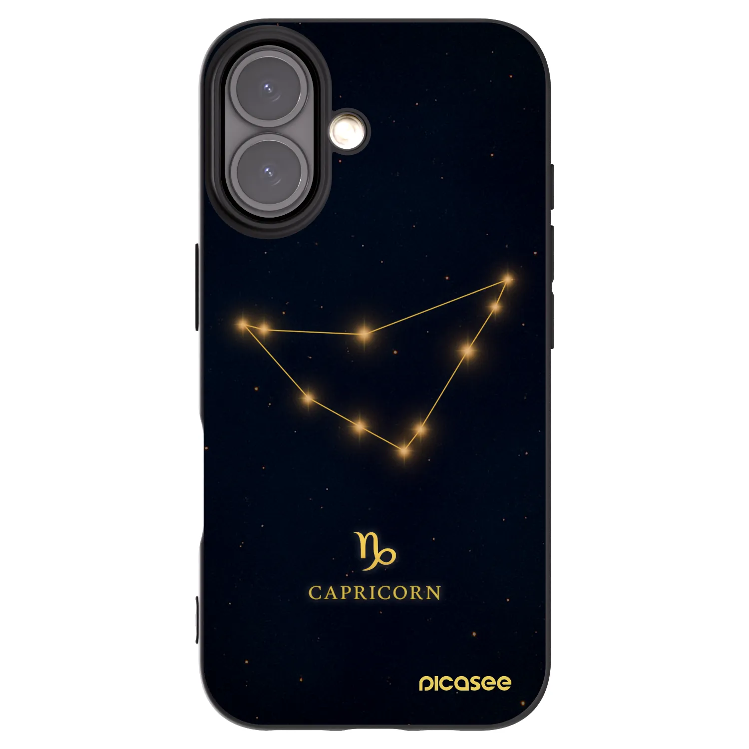 Picasee fekete szilikon tok az alábbi mobiltelefonokra Apple iPhone 16 - CAPRICORN