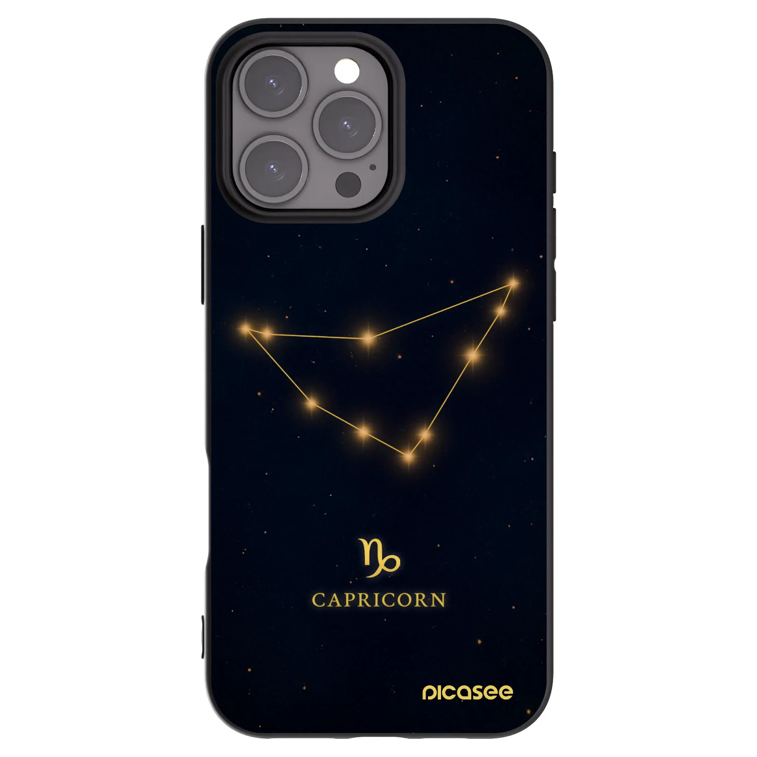 Picasee fekete szilikon tok az alábbi mobiltelefonokra Apple iPhone 16 Pro Max - CAPRICORN
