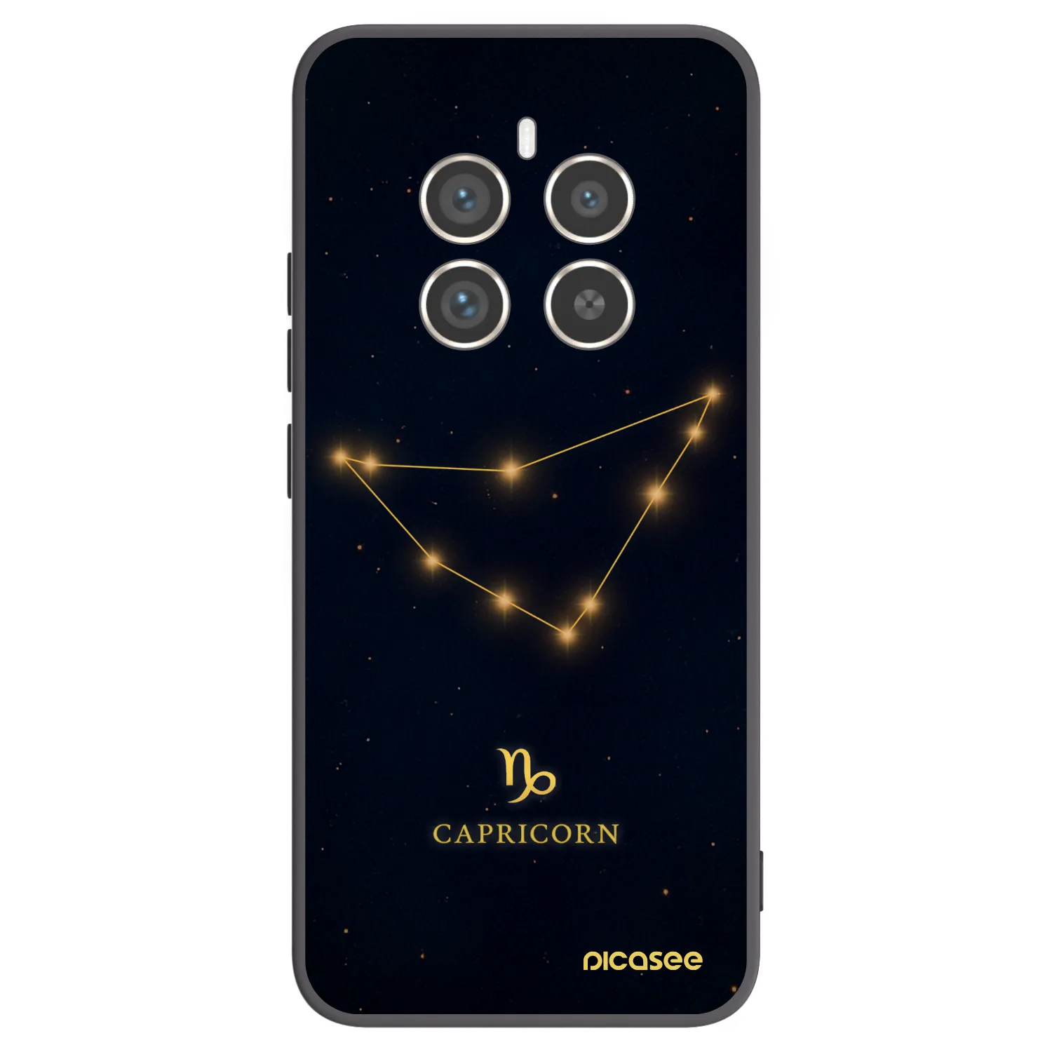 Picasee fekete szilikon tok az alábbi mobiltelefonokra Realme 12 Pro 5G - CAPRICORN
