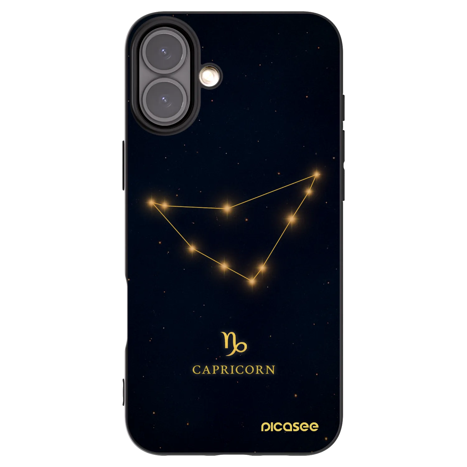 Picasee fekete szilikon tok az alábbi mobiltelefonokra Apple iPhone 16 Plus - CAPRICORN