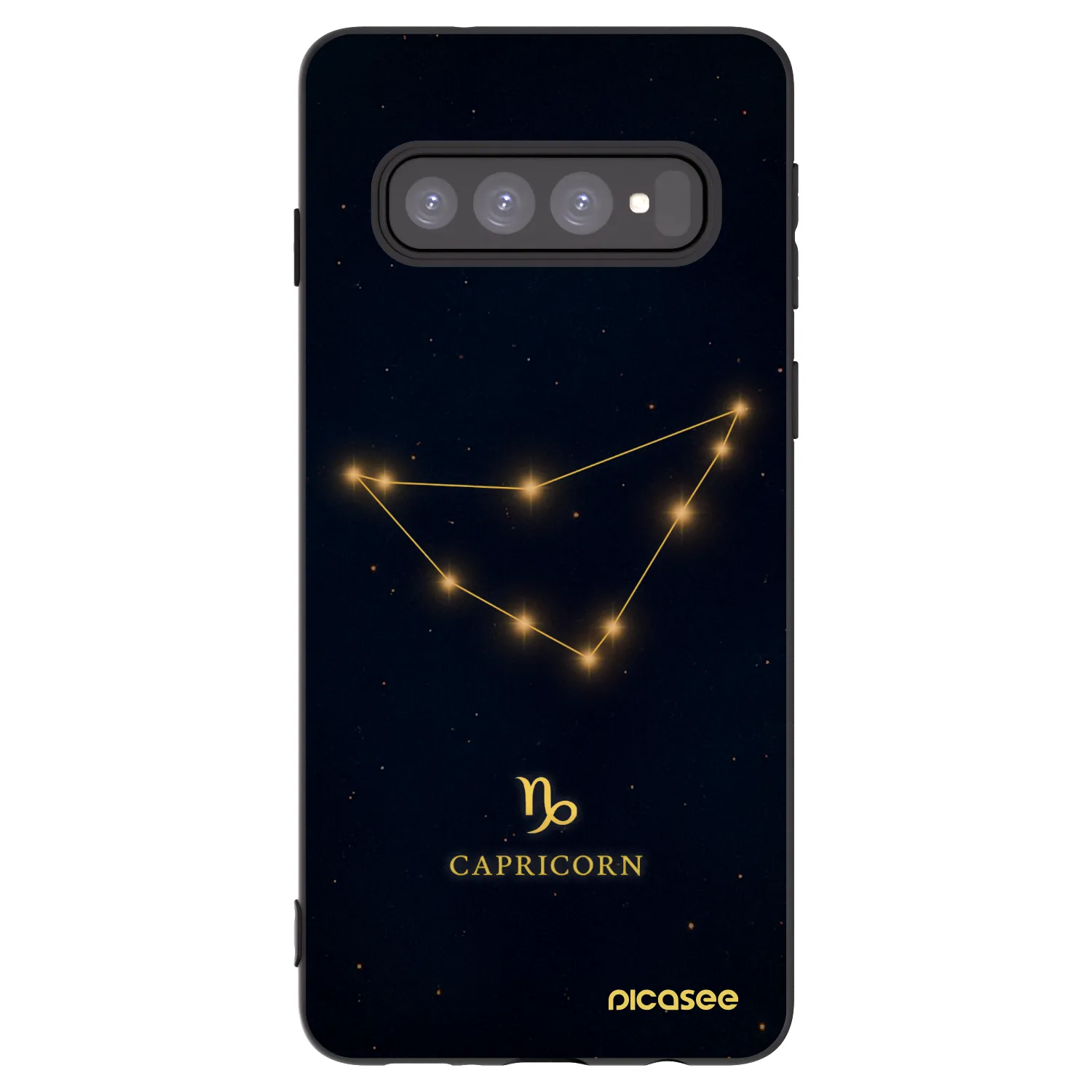 Picasee fekete szilikon tok az alábbi mobiltelefonokra Samsung Galaxy S10 G973 - CAPRICORN
