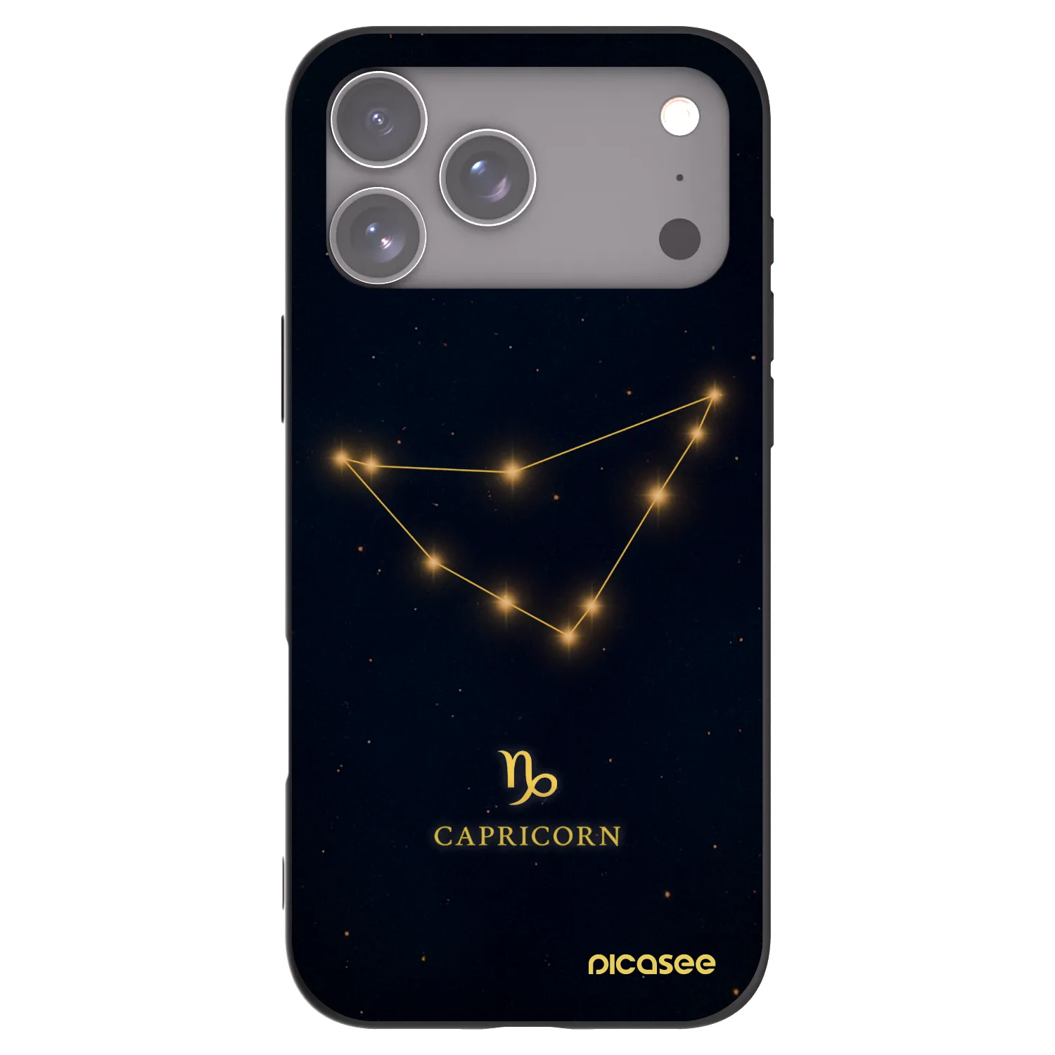 Picasee fekete szilikon tok az alábbi mobiltelefonokra Apple iPhone 17 Pro Max - CAPRICORN