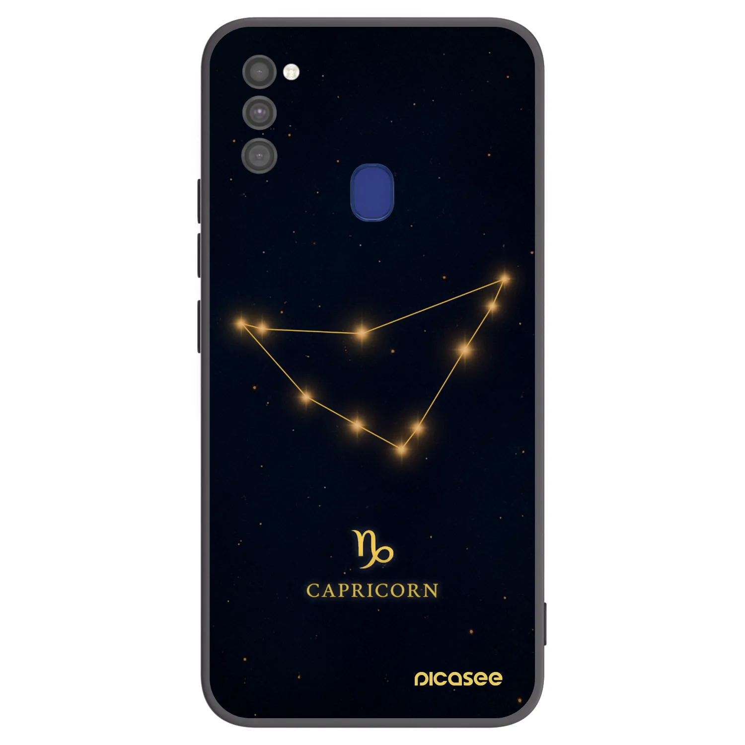 Picasee fekete szilikon tok az alábbi mobiltelefonokra Samsung Galaxy M21 M215F - CAPRICORN