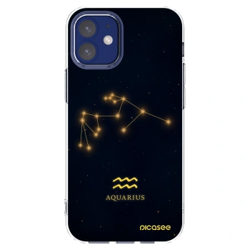Picasee átlátszó szilikon tok az alábbi mobiltelefonokra Apple iPhone 12 mini - AQUARIUS