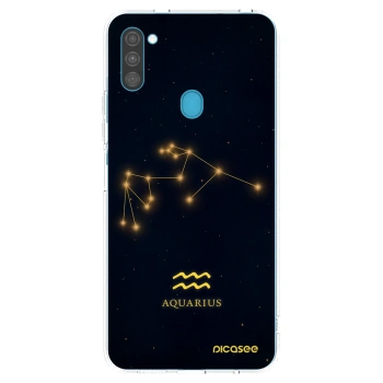 Picasee átlátszó szilikon tok az alábbi mobiltelefonokra Samsung Galaxy M11 - AQUARIUS