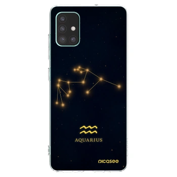 Picasee átlátszó szilikon tok az alábbi mobiltelefonokra Samsung Galaxy M51 M515F - AQUARIUS