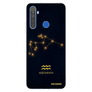 Picasee átlátszó szilikon tok az alábbi mobiltelefonokra Realme 5 - AQUARIUS