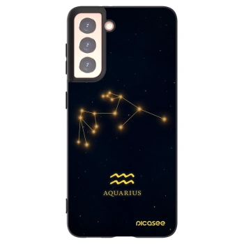 Picasee fekete szilikon tok az alábbi mobiltelefonokra Samsung Galaxy S21 5G G991B - AQUARIUS