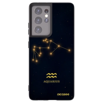Picasee fekete szilikon tok az alábbi mobiltelefonokra Samsung Galaxy S21 Ultra 5G G998B - AQUARIUS