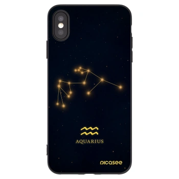 Picasee fekete szilikon tok az alábbi mobiltelefonokra Apple iPhone XS Max - AQUARIUS