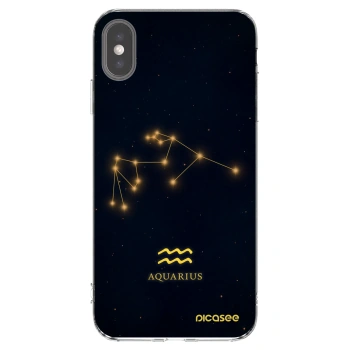 Picasee átlátszó szilikon tok az alábbi mobiltelefonokra Apple iPhone XS Max - AQUARIUS