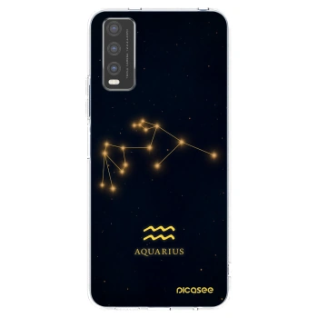 Picasee átlátszó szilikon tok az alábbi mobiltelefonokra Vivo Y20s - AQUARIUS