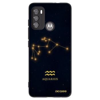 Picasee fekete szilikon tok az alábbi mobiltelefonokra Motorola Moto G60 - AQUARIUS