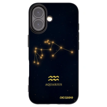 Picasee fekete szilikon tok az alábbi mobiltelefonokra Apple iPhone 16 - AQUARIUS