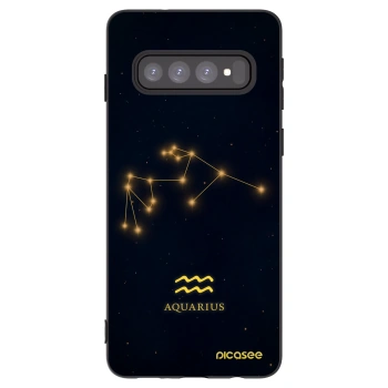 Picasee fekete szilikon tok az alábbi mobiltelefonokra Samsung Galaxy S10 G973 - AQUARIUS
