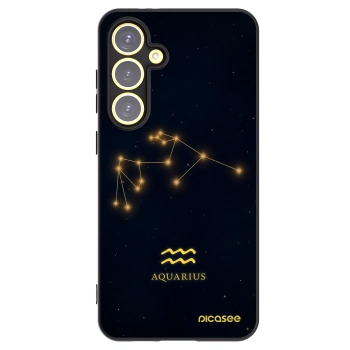 Picasee fekete szilikon tok az alábbi mobiltelefonokra Samsung Galaxy S24 FE S721B - AQUARIUS