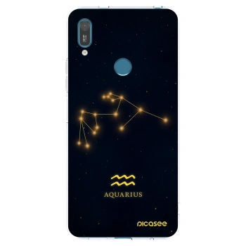 Picasee átlátszó szilikon tok az alábbi mobiltelefonokra Huawei Y7 2019 - AQUARIUS