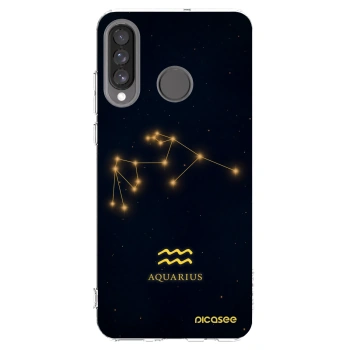 Picasee átlátszó szilikon tok az alábbi mobiltelefonokra Huawei P30 Lite - AQUARIUS