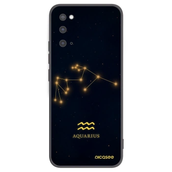 Picasee fekete szilikon tok az alábbi mobiltelefonokra Samsung Galaxy S20 G980F - AQUARIUS