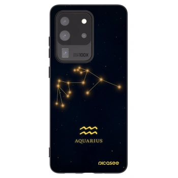 Picasee fekete szilikon tok az alábbi mobiltelefonokra Samsung Galaxy S20 Ultra 5G G988F - AQUARIUS