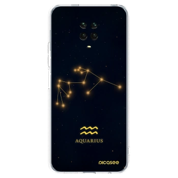 Picasee átlátszó szilikon tok az alábbi mobiltelefonokra Xiaomi Redmi Note 9 Pro - AQUARIUS