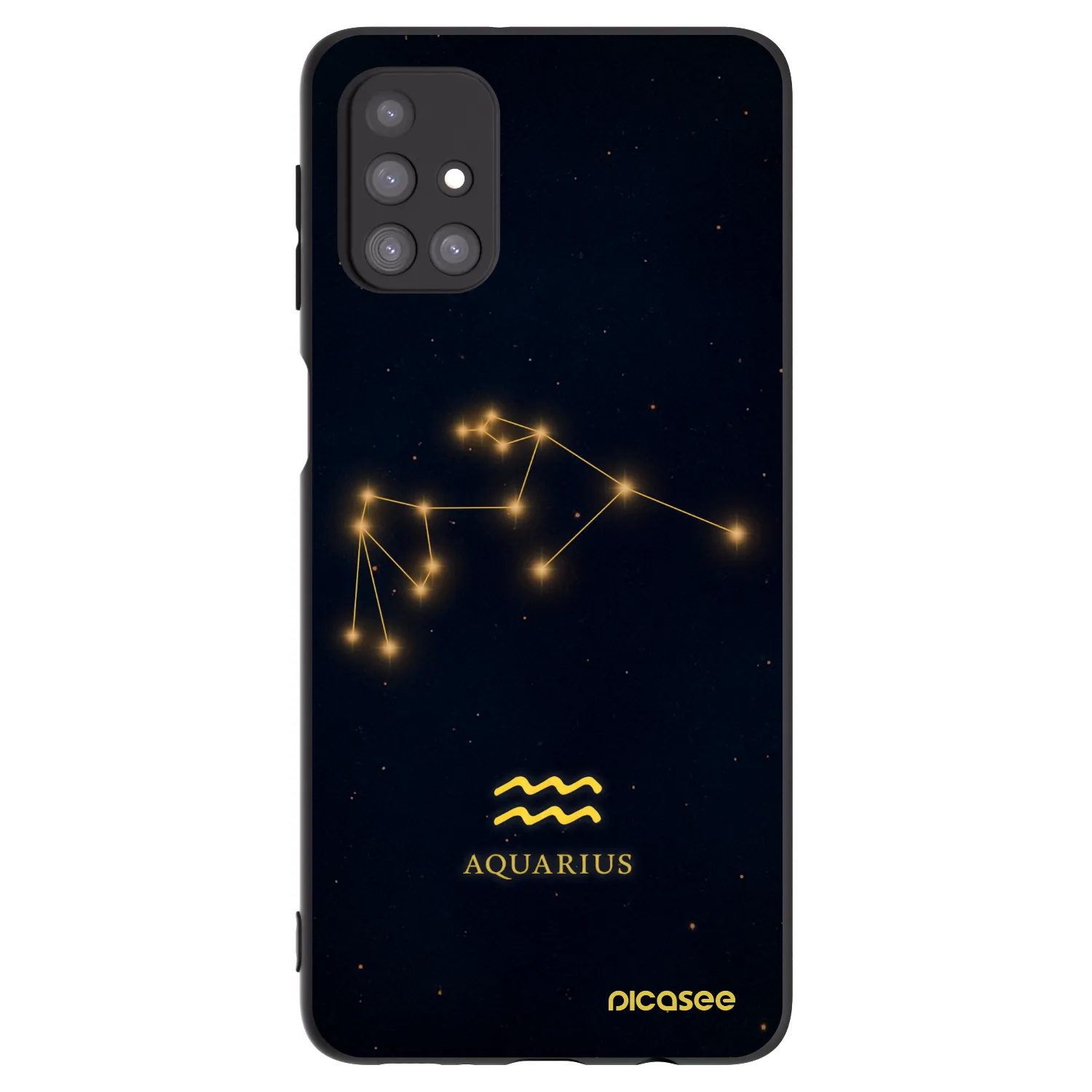 Picasee fekete szilikon tok az alábbi mobiltelefonokra Samsung Galaxy M31s - AQUARIUS