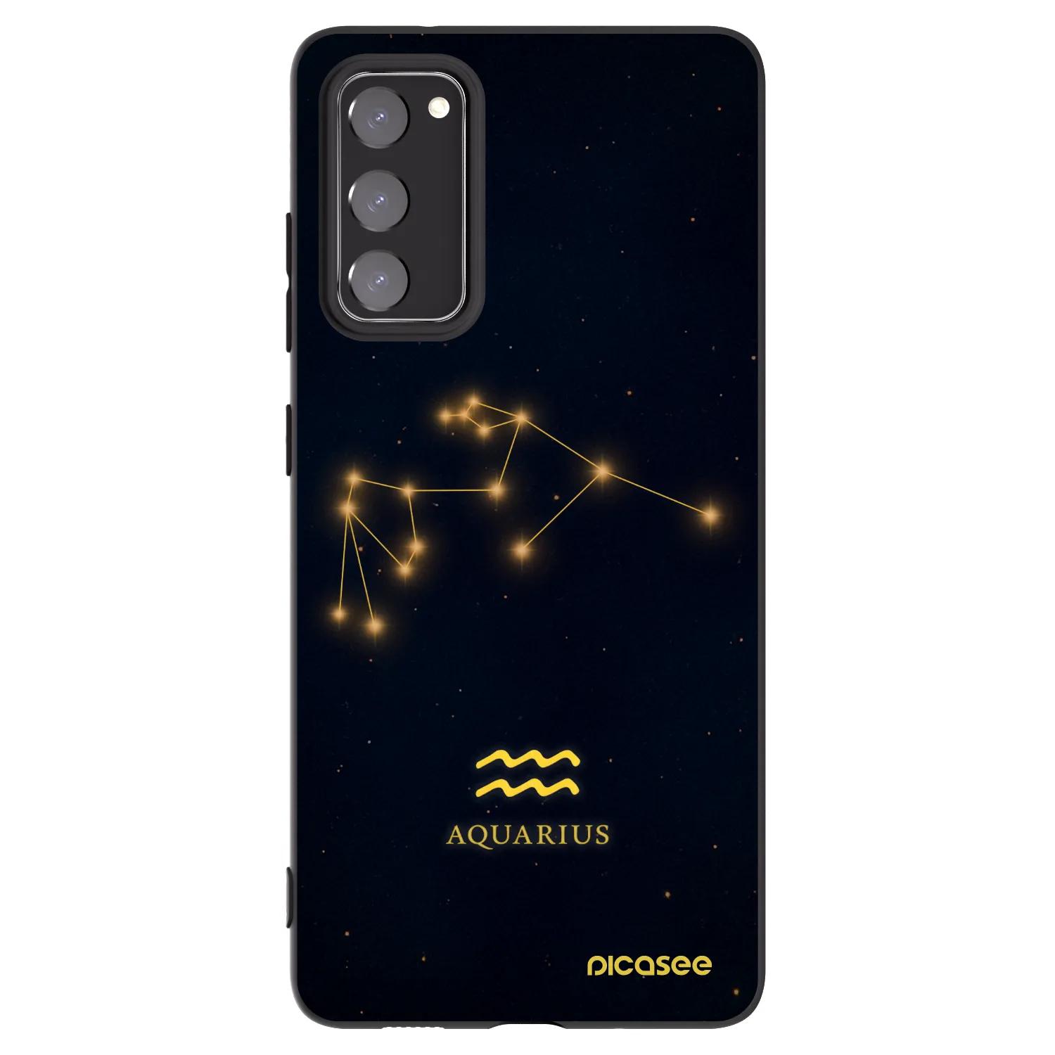 Picasee fekete szilikon tok az alábbi mobiltelefonokra Samsung Galaxy S20 FE - AQUARIUS