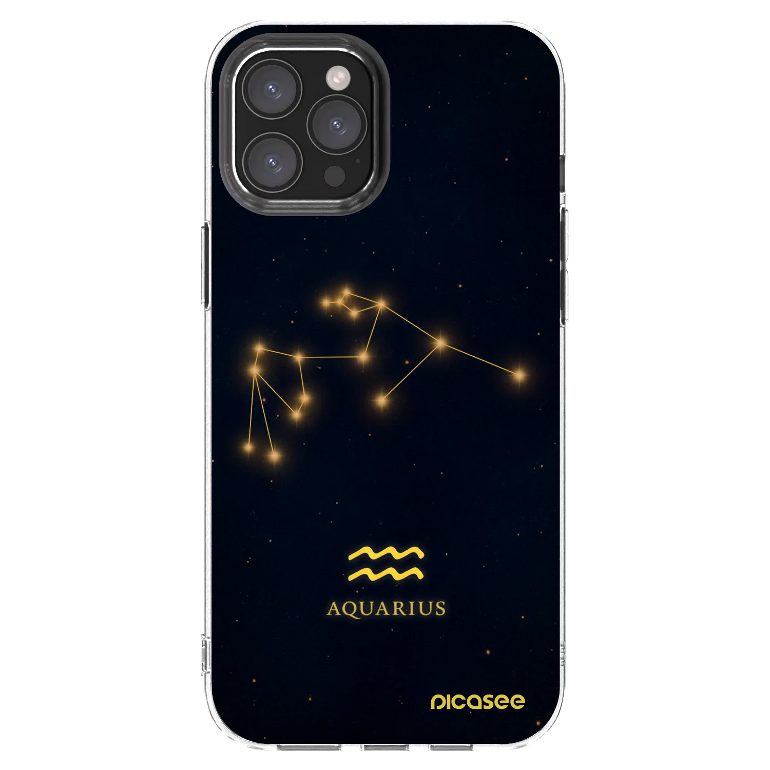 Picasee átlátszó szilikon tok az alábbi mobiltelefonokra Apple iPhone 12 Pro Max - AQUARIUS