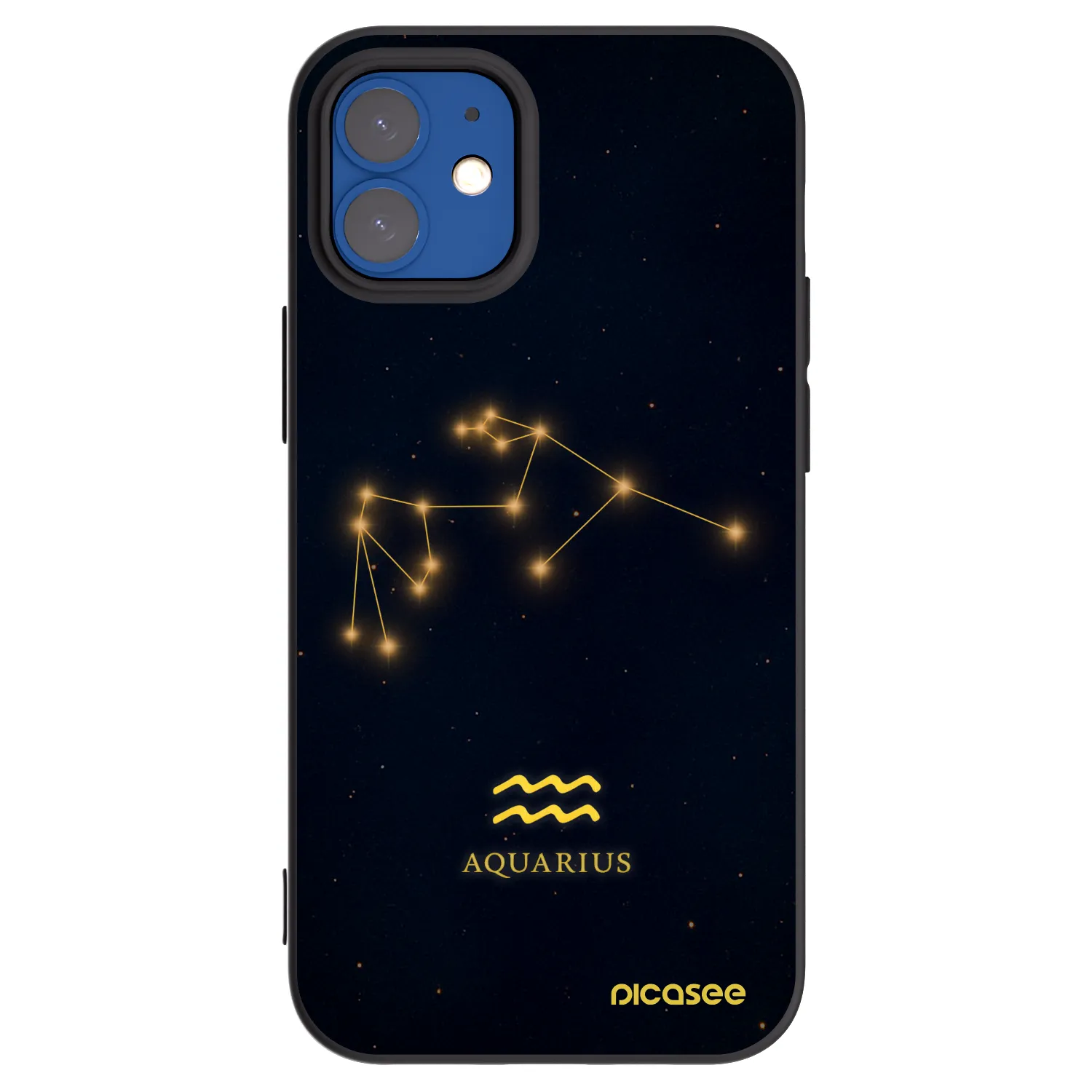 Picasee fekete szilikon tok az alábbi mobiltelefonokra Apple iPhone 12 mini - AQUARIUS