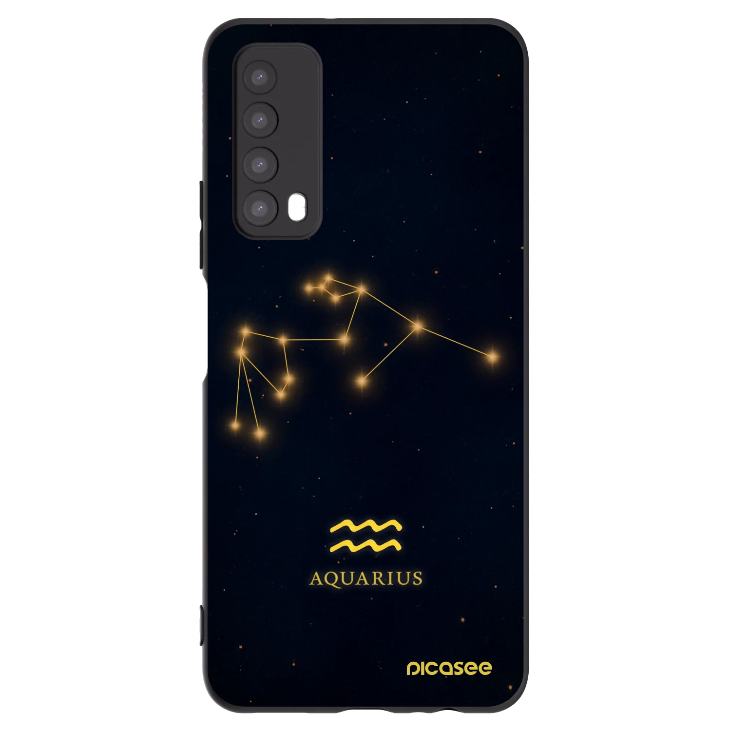 Picasee fekete szilikon tok az alábbi mobiltelefonokra Huawei P Smart 2021 - AQUARIUS