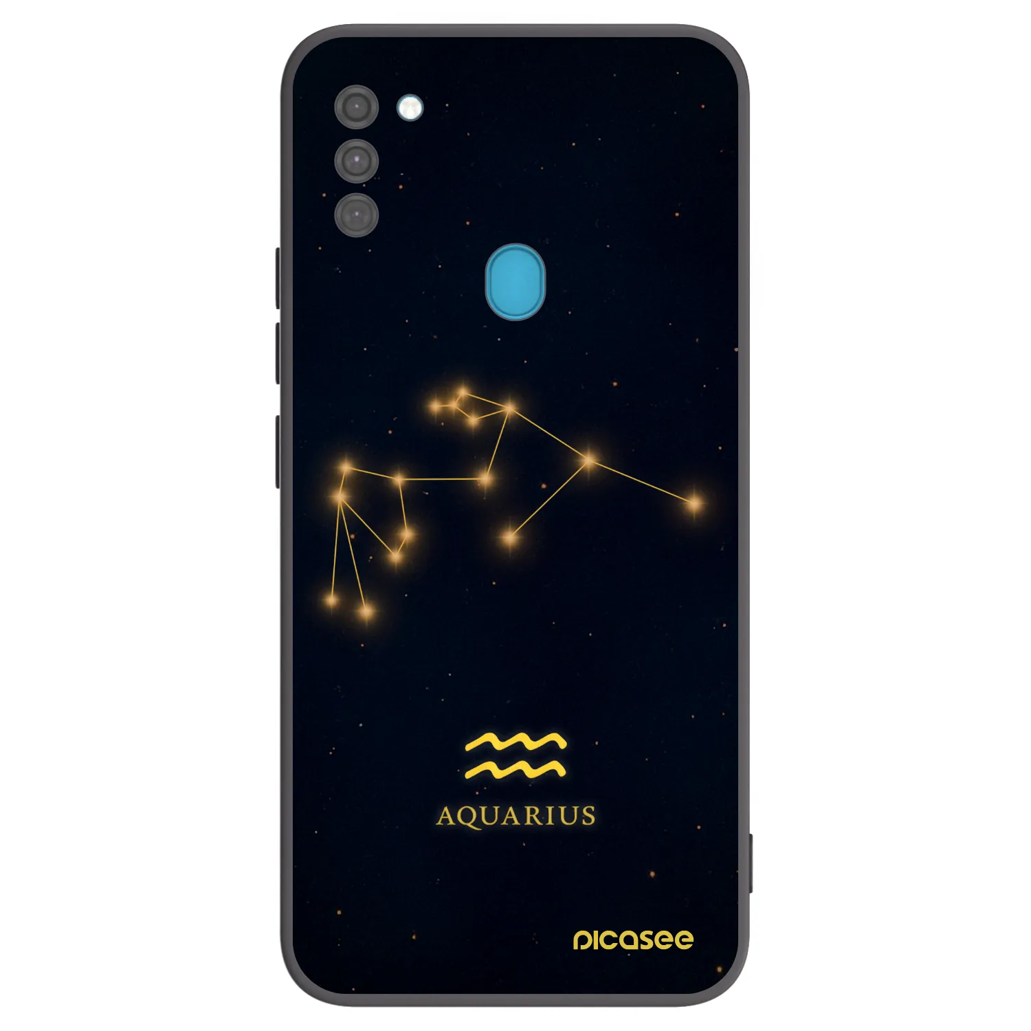 Picasee fekete szilikon tok az alábbi mobiltelefonokra Samsung Galaxy M11 - AQUARIUS