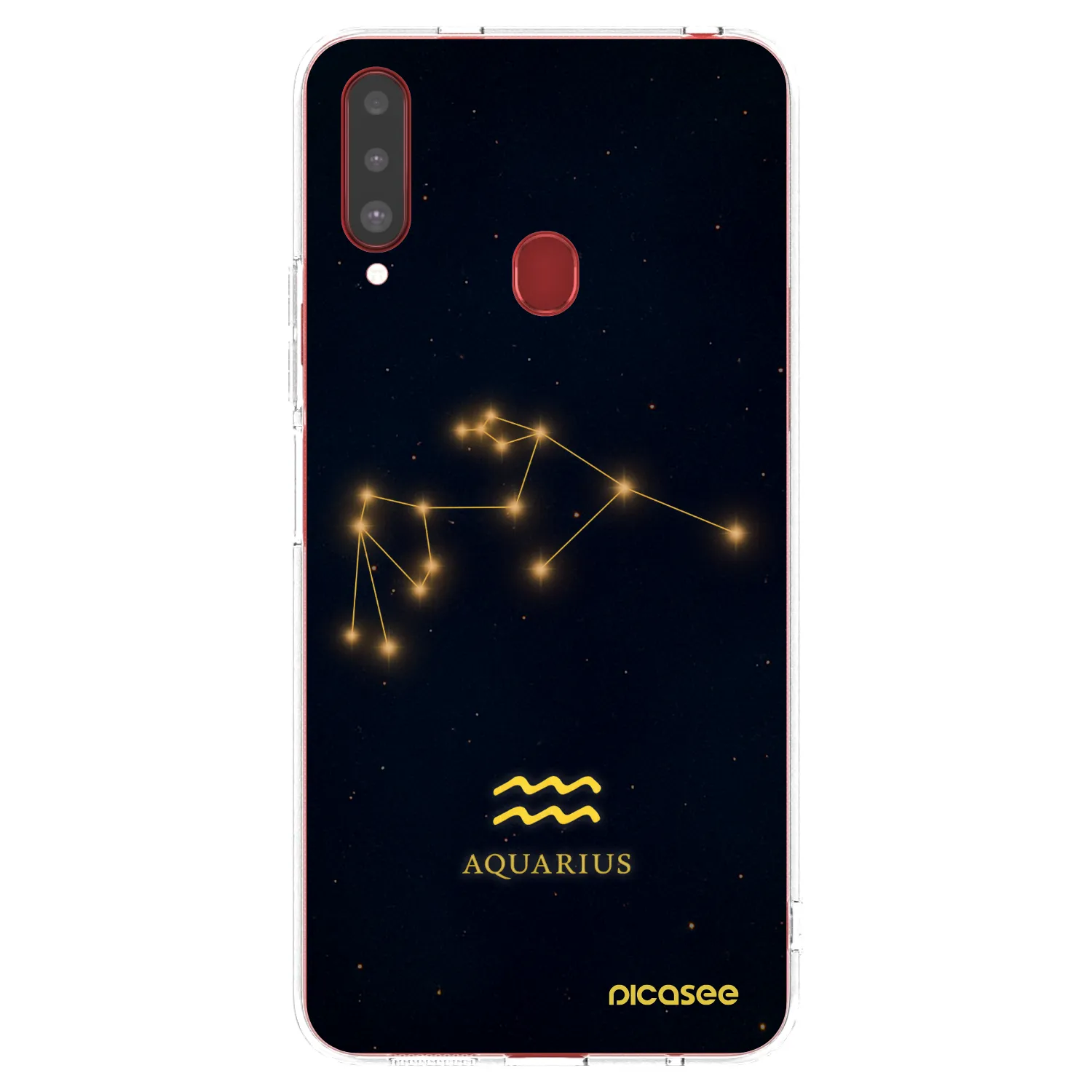 Picasee átlátszó szilikon tok az alábbi mobiltelefonokra Samsung Galaxy A20s - AQUARIUS