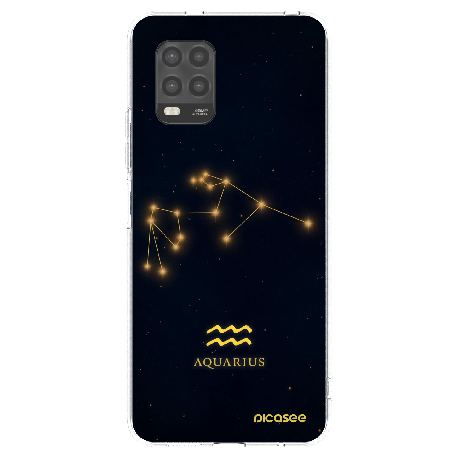 Picasee átlátszó szilikon tok az alábbi mobiltelefonokra Xiaomi Mi 10 Lite - AQUARIUS