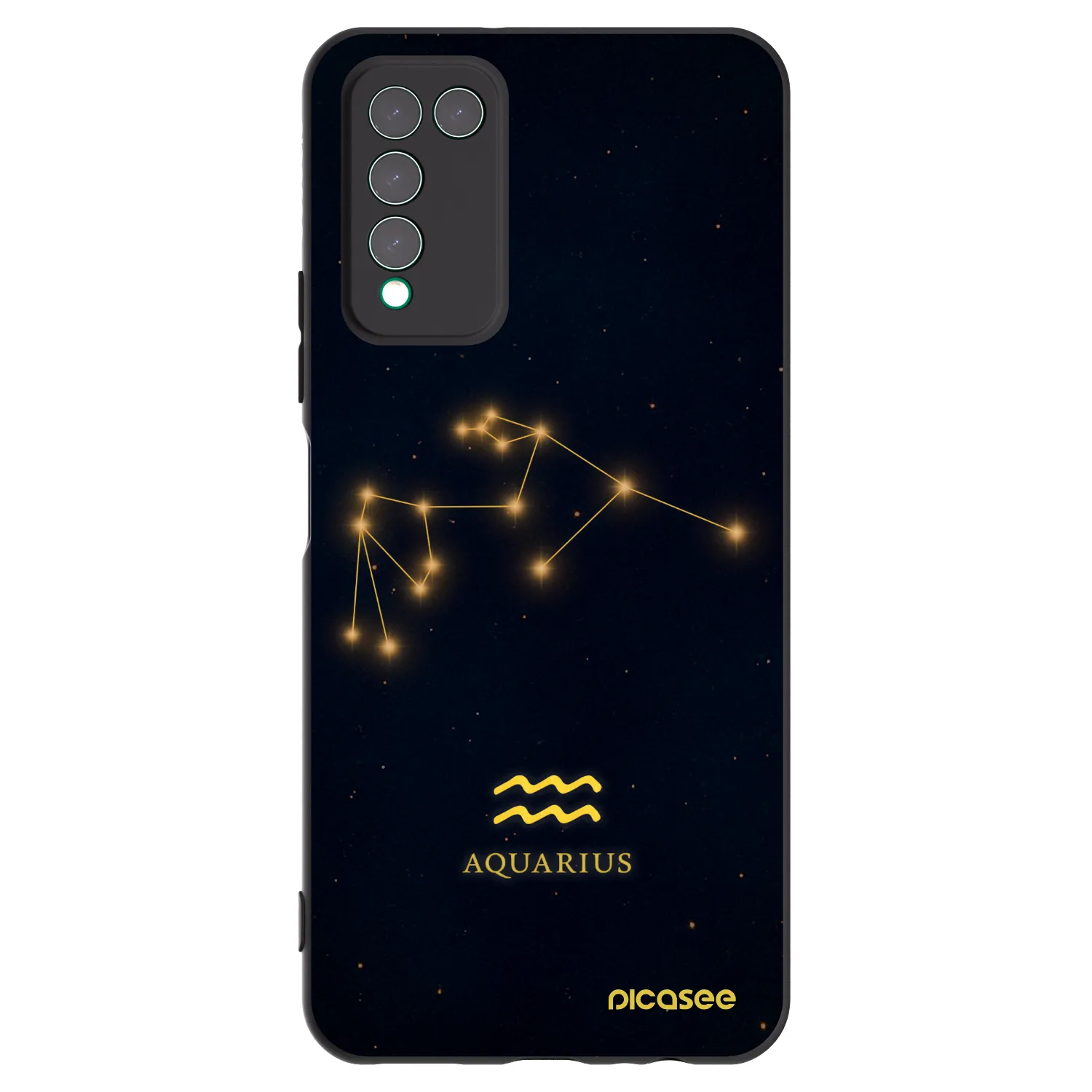 Picasee fekete szilikon tok az alábbi mobiltelefonokra Honor 10X Lite - AQUARIUS