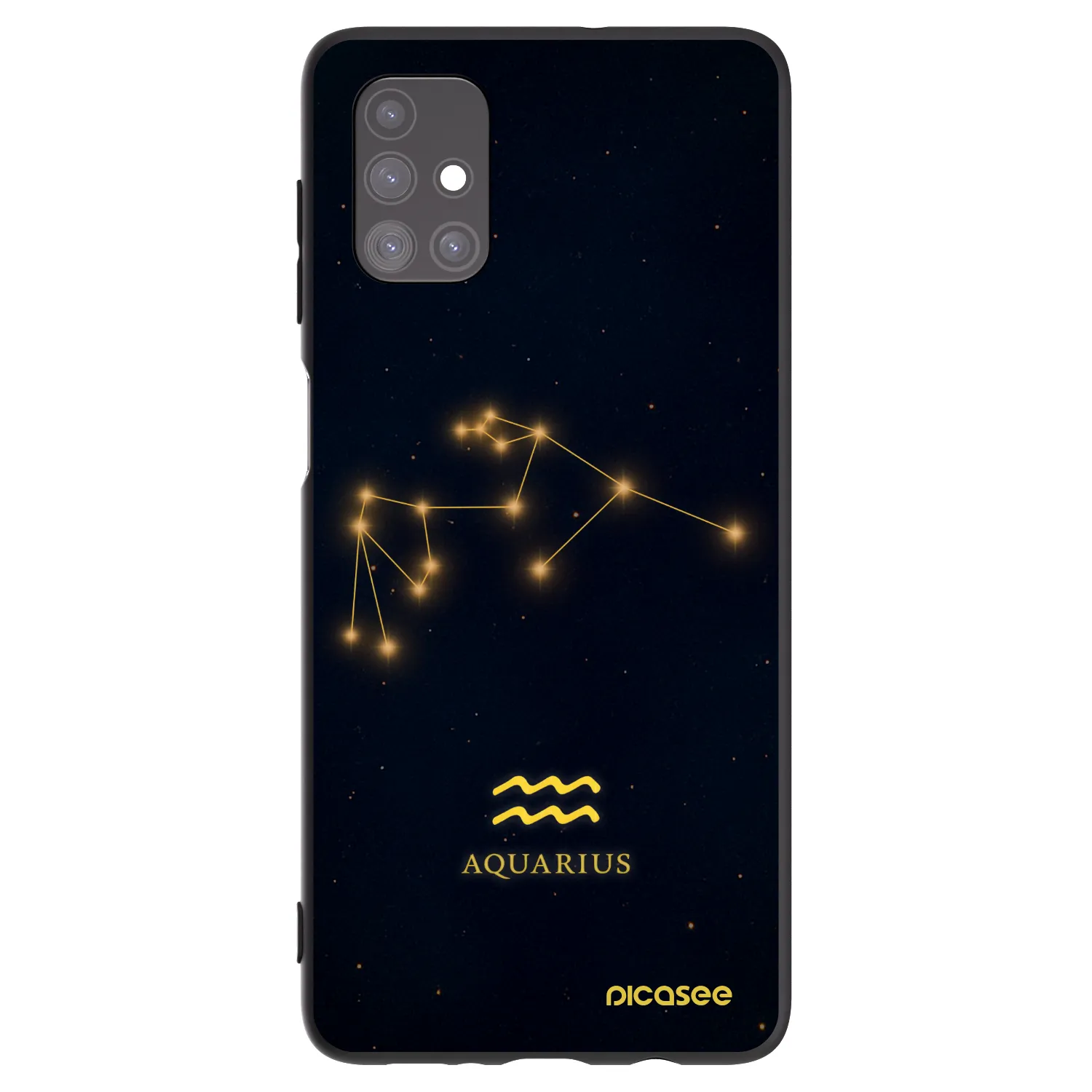 Picasee fekete szilikon tok az alábbi mobiltelefonokra Samsung Galaxy M51 M515F - AQUARIUS