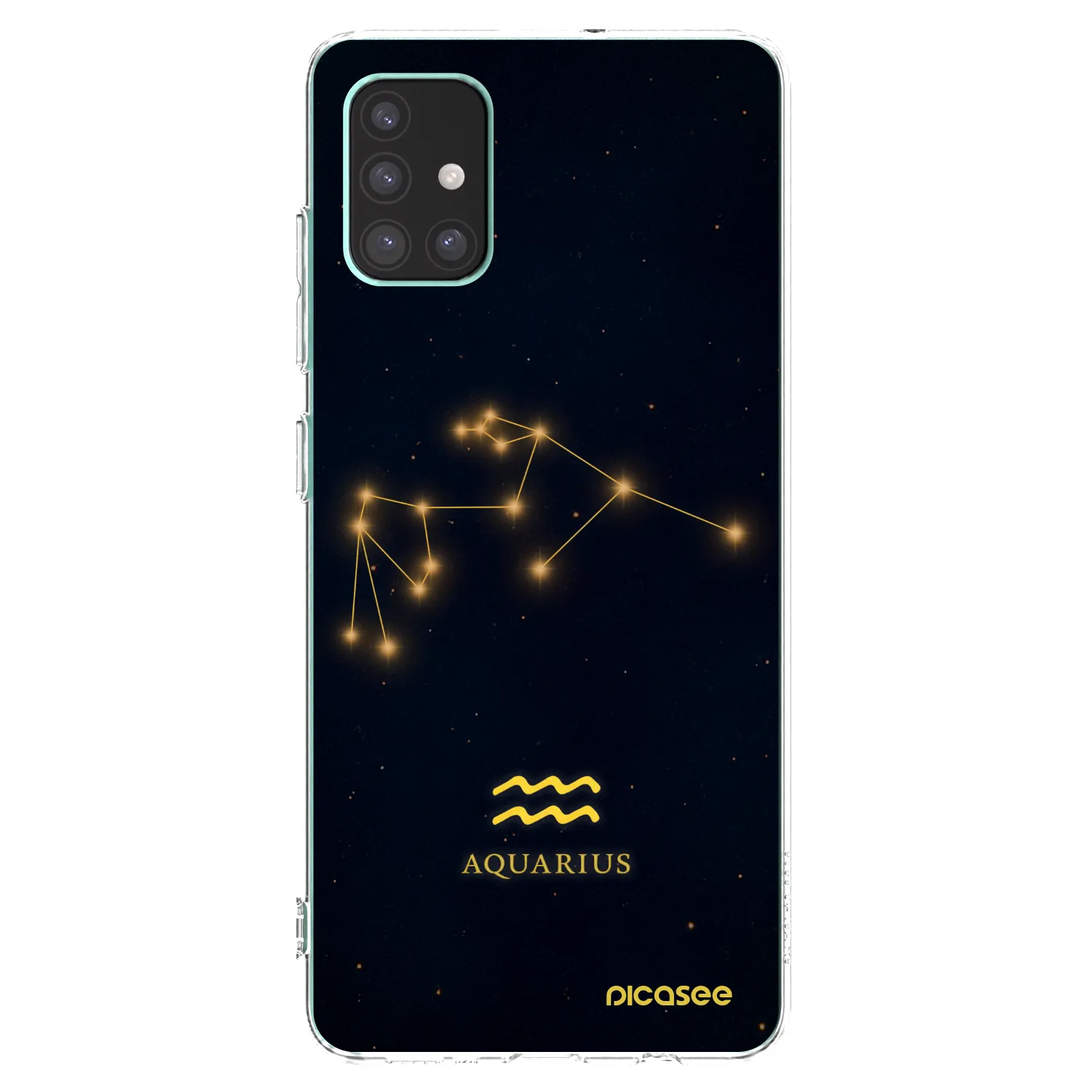 Picasee átlátszó szilikon tok az alábbi mobiltelefonokra Samsung Galaxy M51 M515F - AQUARIUS