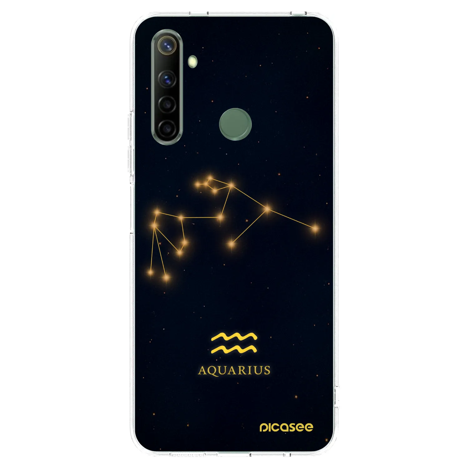 Picasee átlátszó szilikon tok az alábbi mobiltelefonokra Realme 6i - AQUARIUS