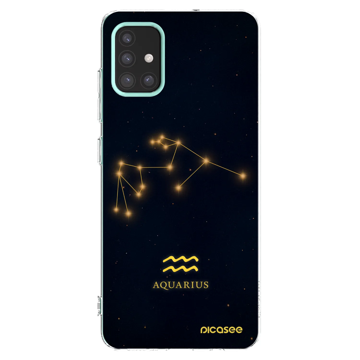 Picasee átlátszó szilikon tok az alábbi mobiltelefonokra Samsung Galaxy M31s - AQUARIUS