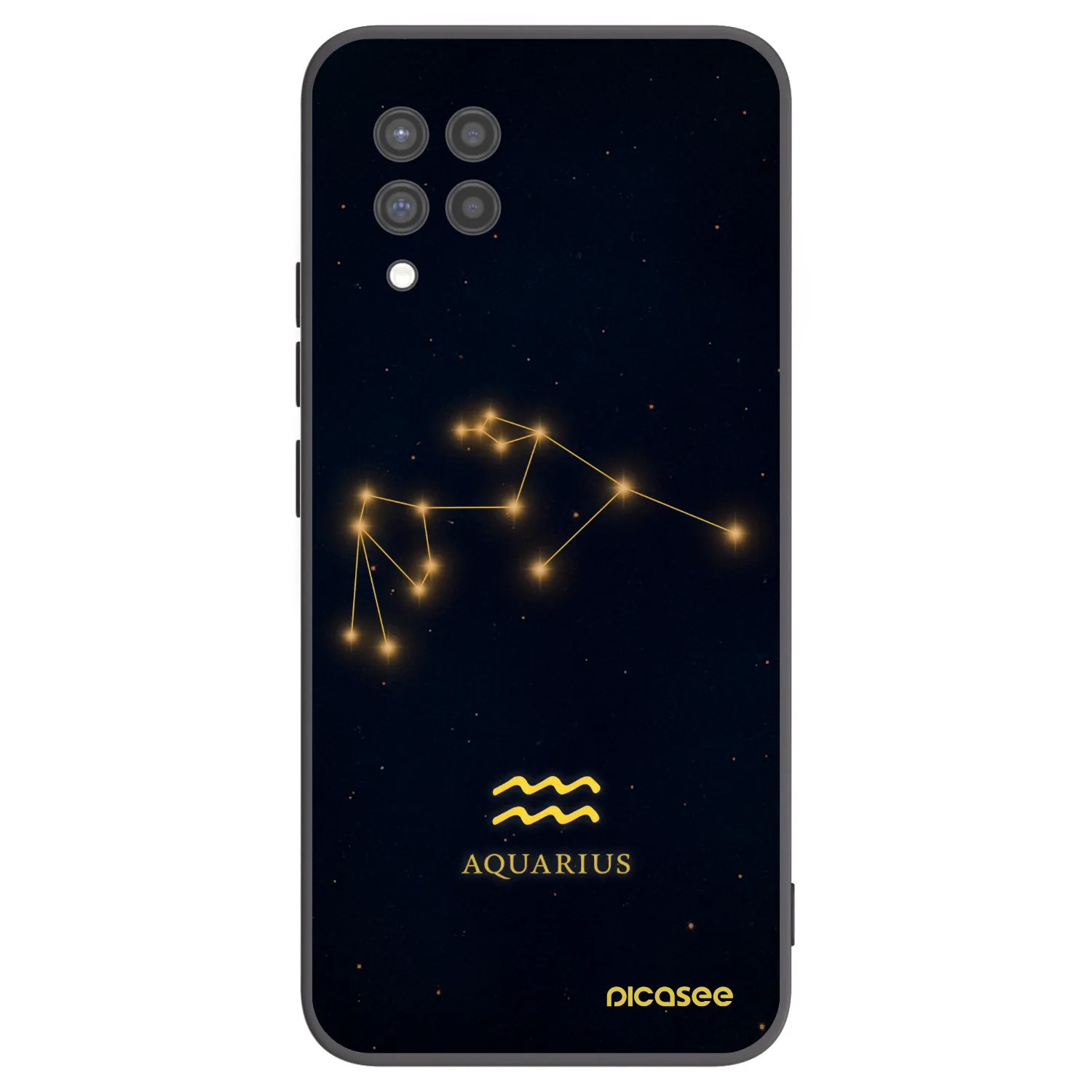 Picasee fekete szilikon tok az alábbi mobiltelefonokra Samsung Galaxy A42 A426B - AQUARIUS