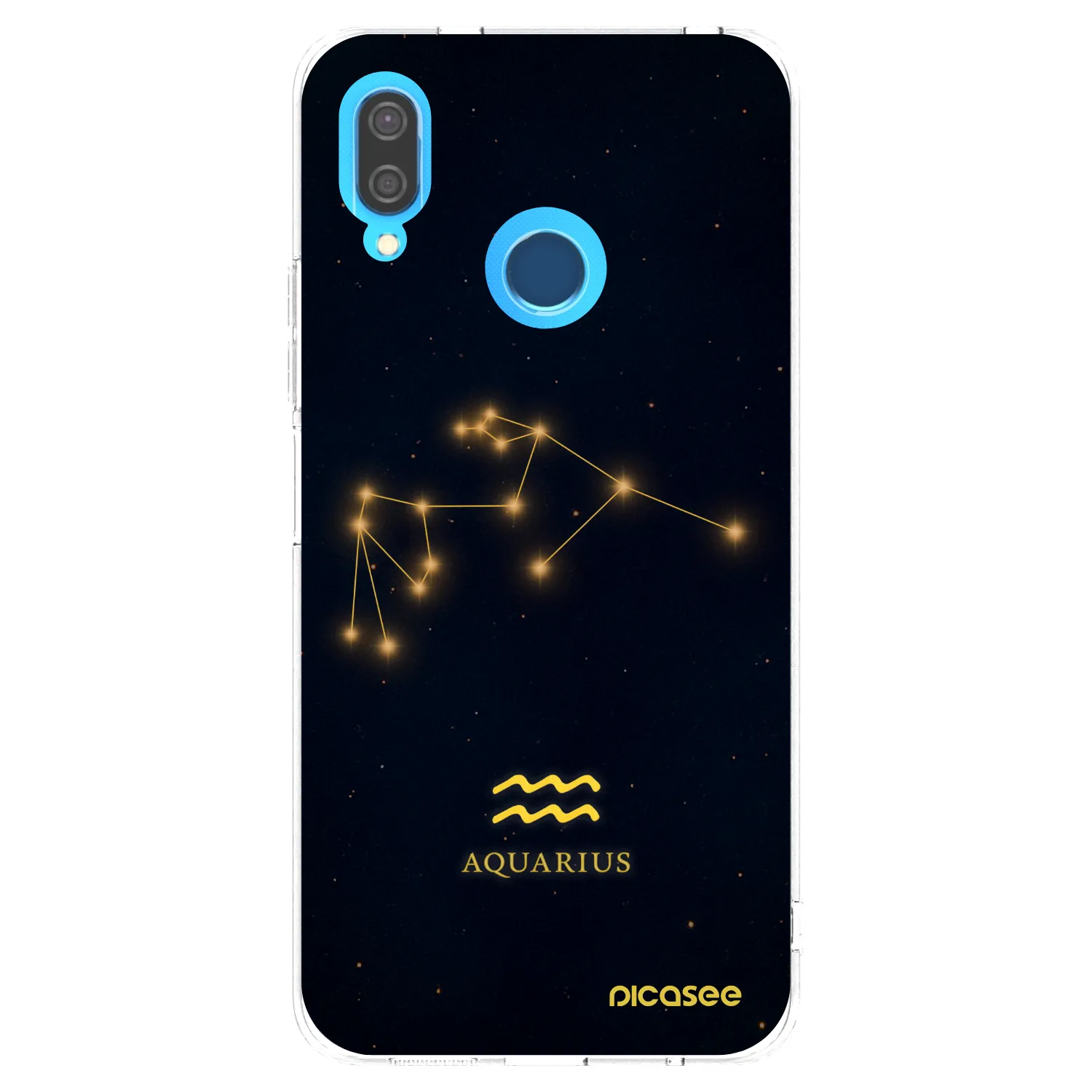 Picasee átlátszó szilikon tok az alábbi mobiltelefonokra Huawei P20 Lite - AQUARIUS
