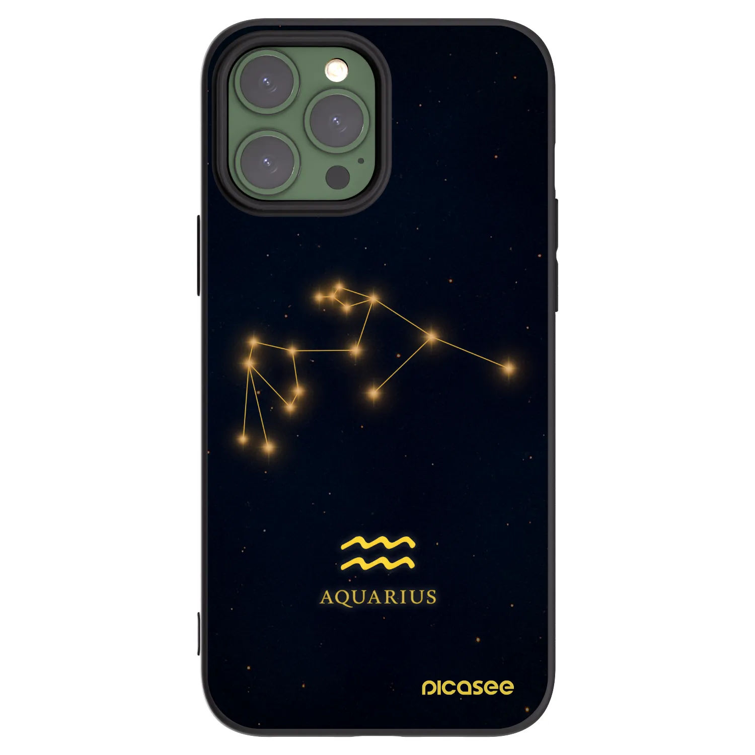 Picasee fekete szilikon tok az alábbi mobiltelefonokra Apple iPhone 13 Pro Max - AQUARIUS