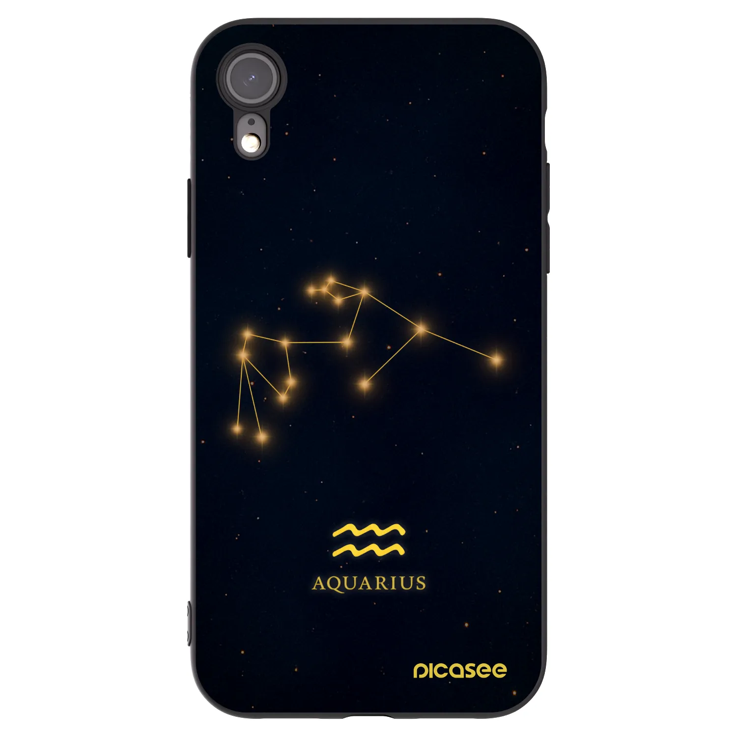 Picasee fekete szilikon tok az alábbi mobiltelefonokra Apple iPhone XR - AQUARIUS