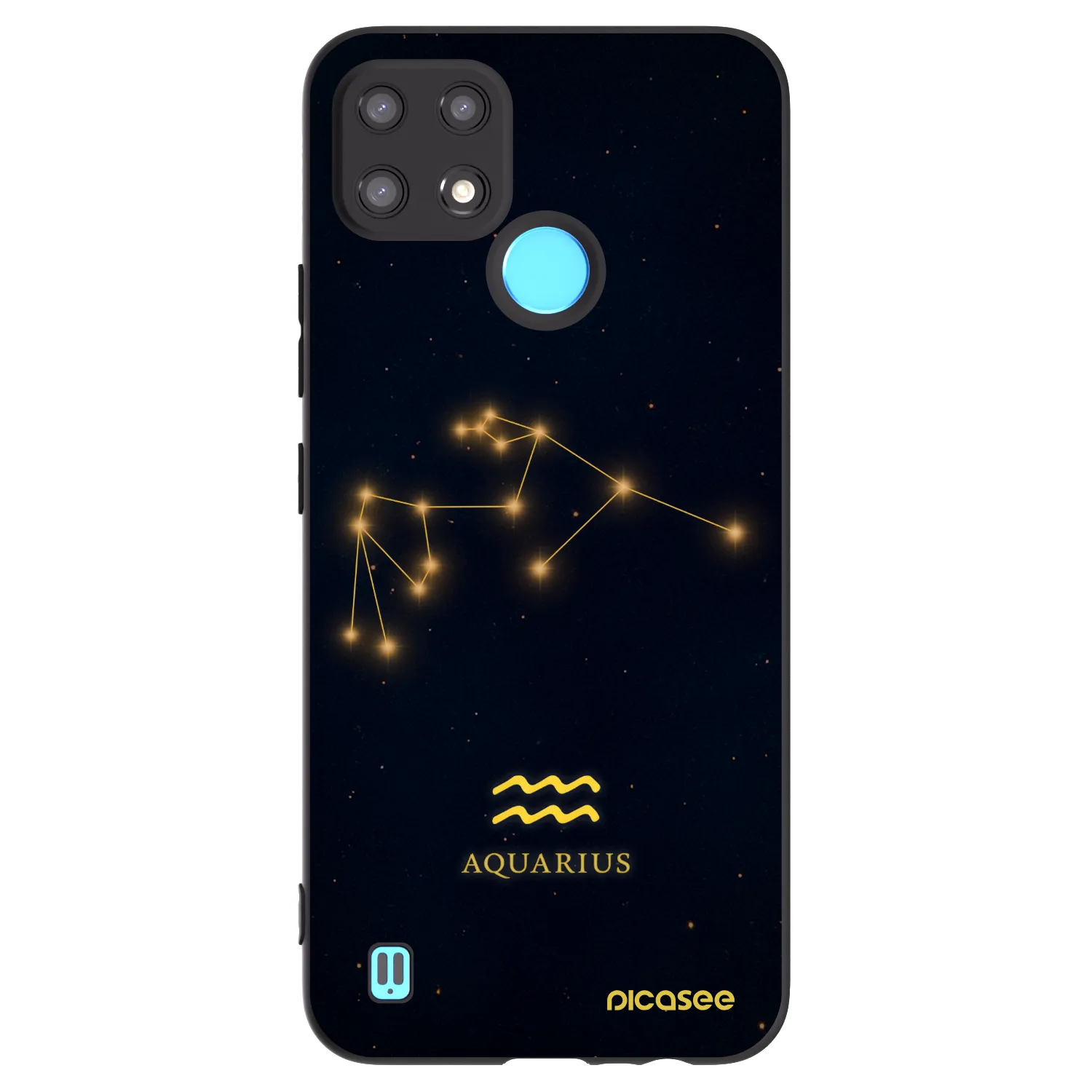 Picasee fekete szilikon tok az alábbi mobiltelefonokra Realme C21 - AQUARIUS